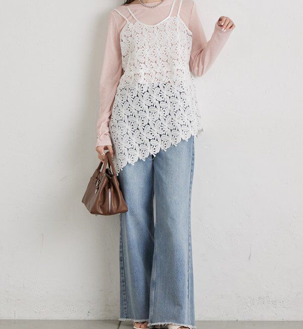  「リーフレースキャミ」|キャミソール|