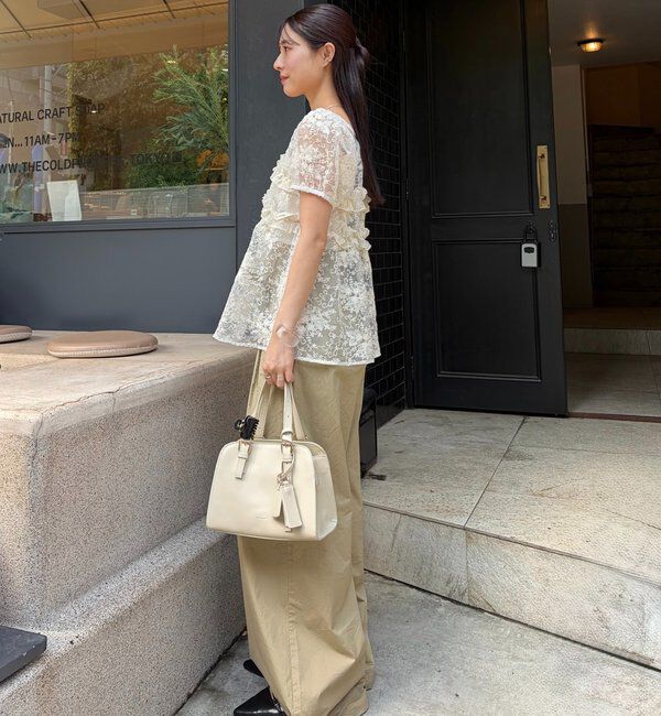  「オーガンジーフラワーブラウス」|シャツ・ブラウス|