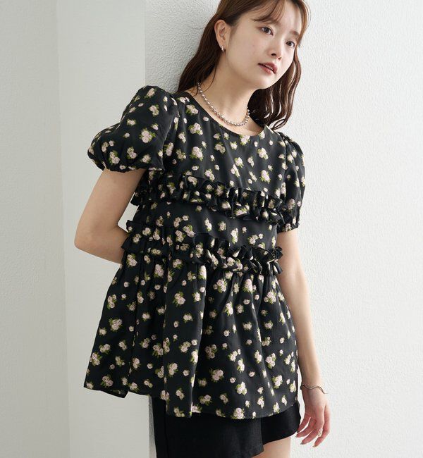  「オーガンジーフラワーブラウス」|シャツ・ブラウス|