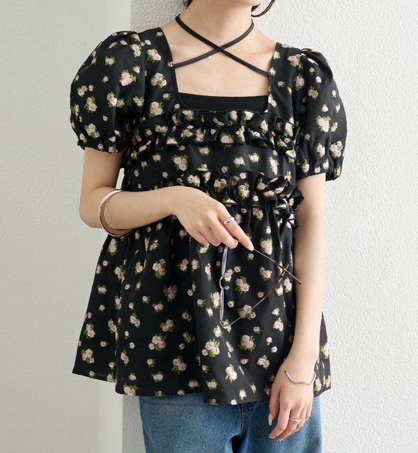  「オーガンジーフラワーブラウス」|シャツ・ブラウス|