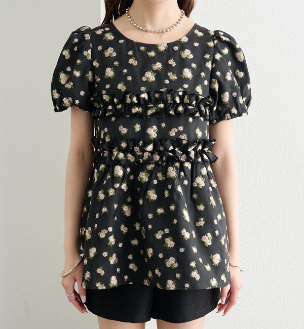  「オーガンジーフラワーブラウス」|シャツ・ブラウス|