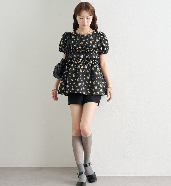  「オーガンジーフラワーブラウス」|シャツ・ブラウス|