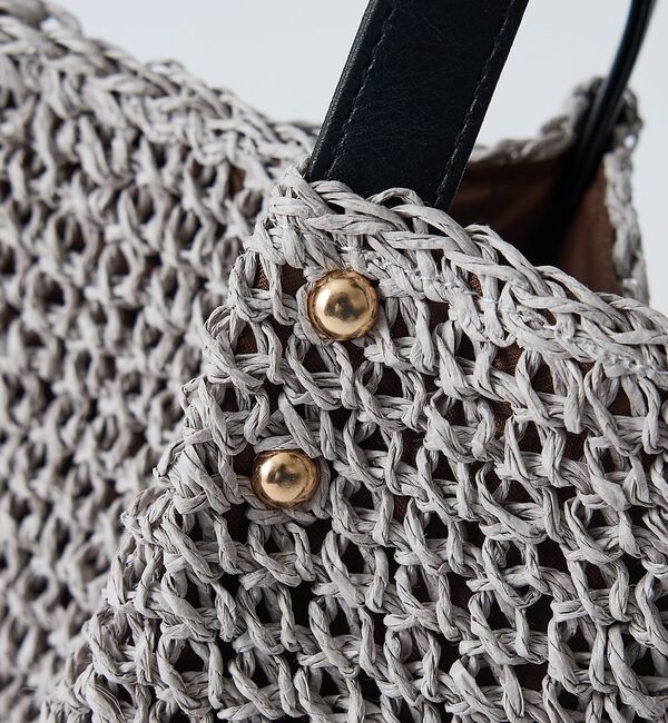 collex「【WEB限定】フリンジチャーム付きペーパートート【予約】」|かごバッグ|