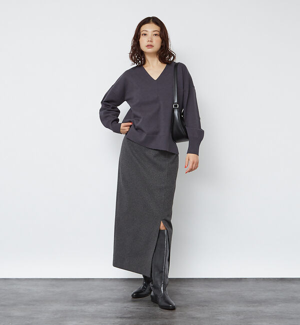 Rouge vif「【セットアップ対応】ニードルパンチ千鳥柄タイトスリットスカート」|スカート|