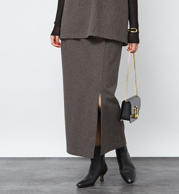 Rouge vif「【セットアップ対応】ニードルパンチ千鳥柄タイトスリットスカート」|スカート|