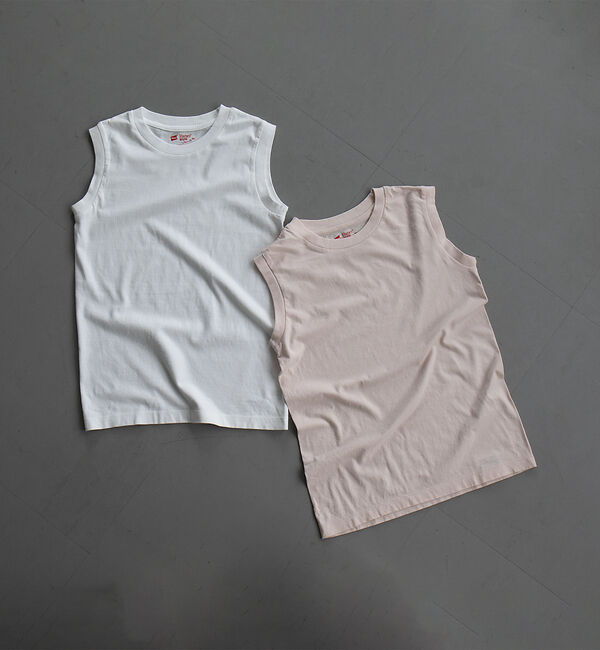 Rouge vif「【Hanes / ヘインズ】クルーネックノースリーブTシャツ/コットン100/ノ」|キャミソール|