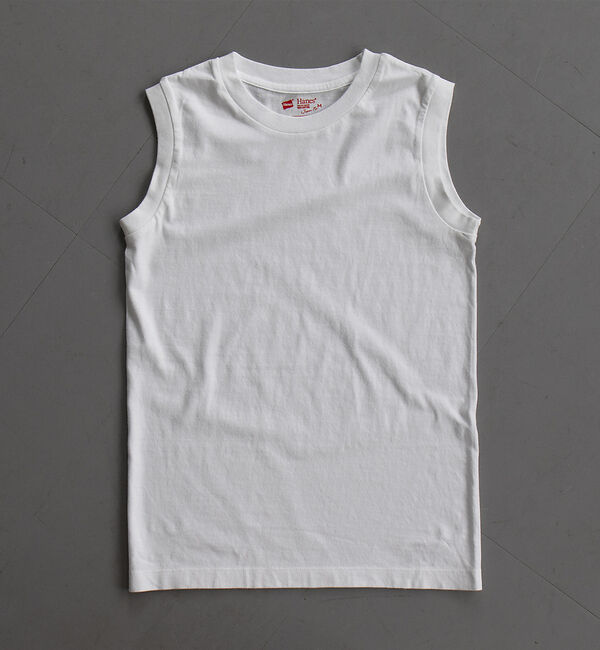 Rouge vif「【Hanes / ヘインズ】クルーネックノースリーブTシャツ/コットン100/ノ」|キャミソール|