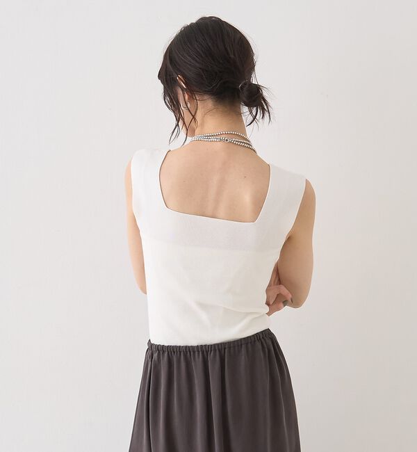 Rouge vif「テンセルコットン総針スクエアネックニットタンク」|キャミソール|