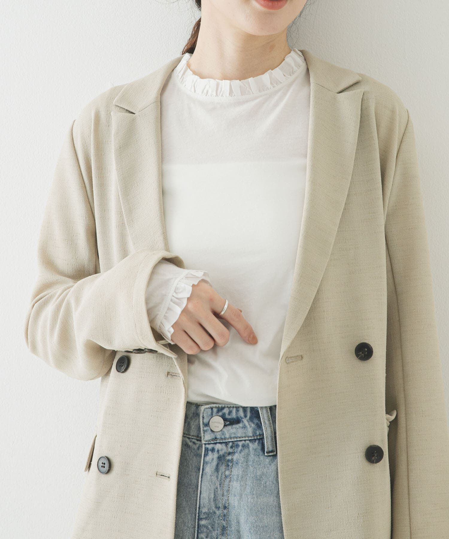 URBAN RESEARCH「フリルデザインシアーカットソー」|Tシャツ・カットソー|