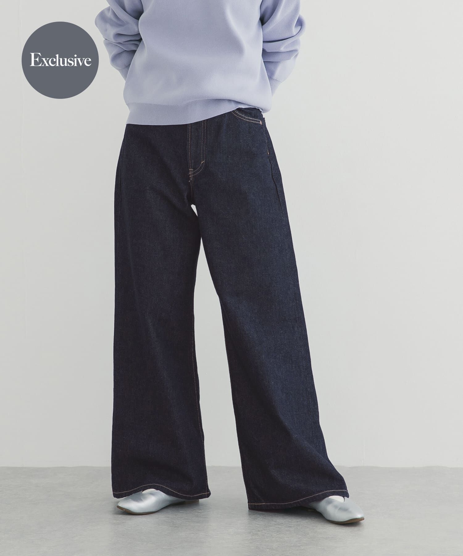 URBAN RESEARCH DOORS「『別注』Lee101&times;DOORS　WIDE PANTS」|デニム|ワンウォッシュ