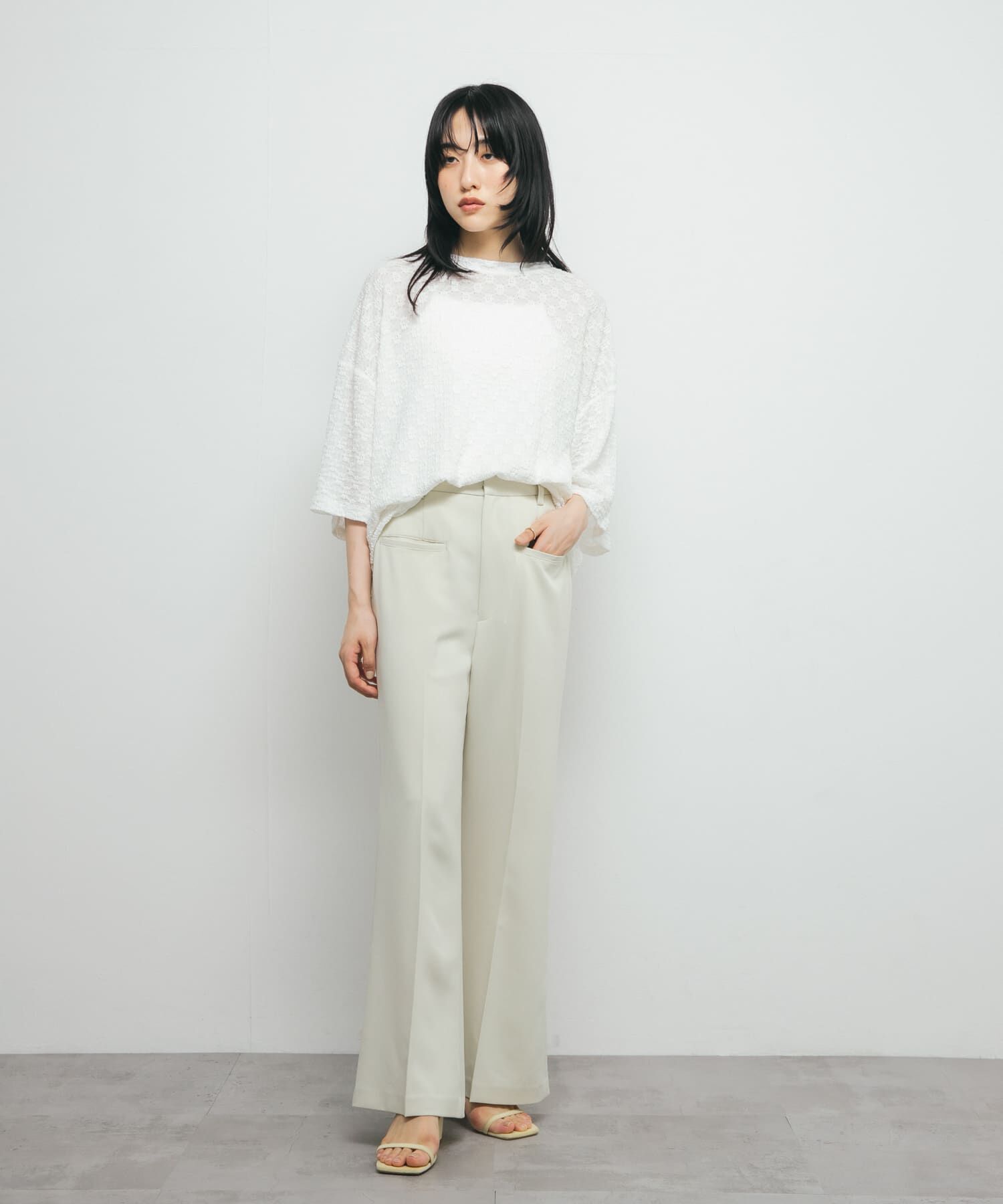  「スリムストラップサンダル」|サンダル|