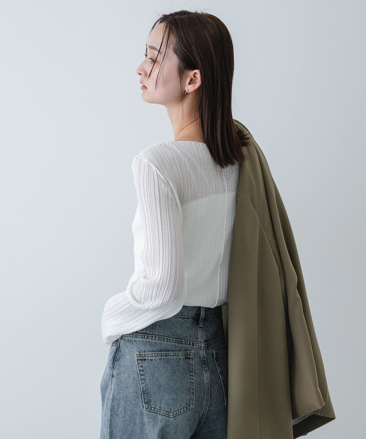 SENSE OF PLACE by URBAN RESEARCH「スラブシアープリーツトップ」|Tシャツ・カットソー|