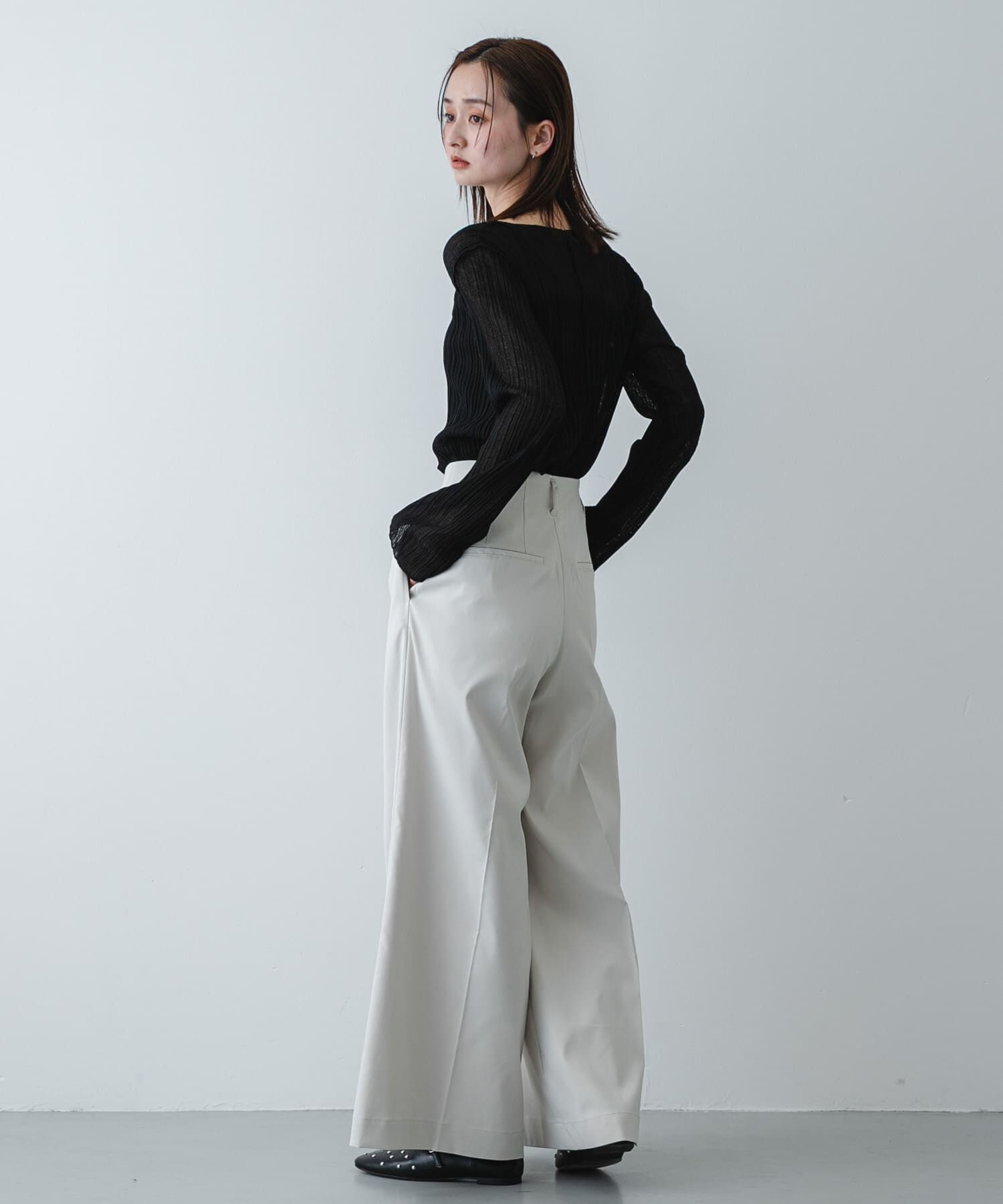 SENSE OF PLACE by URBAN RESEARCH「スラブシアープリーツトップ」|Tシャツ・カットソー|