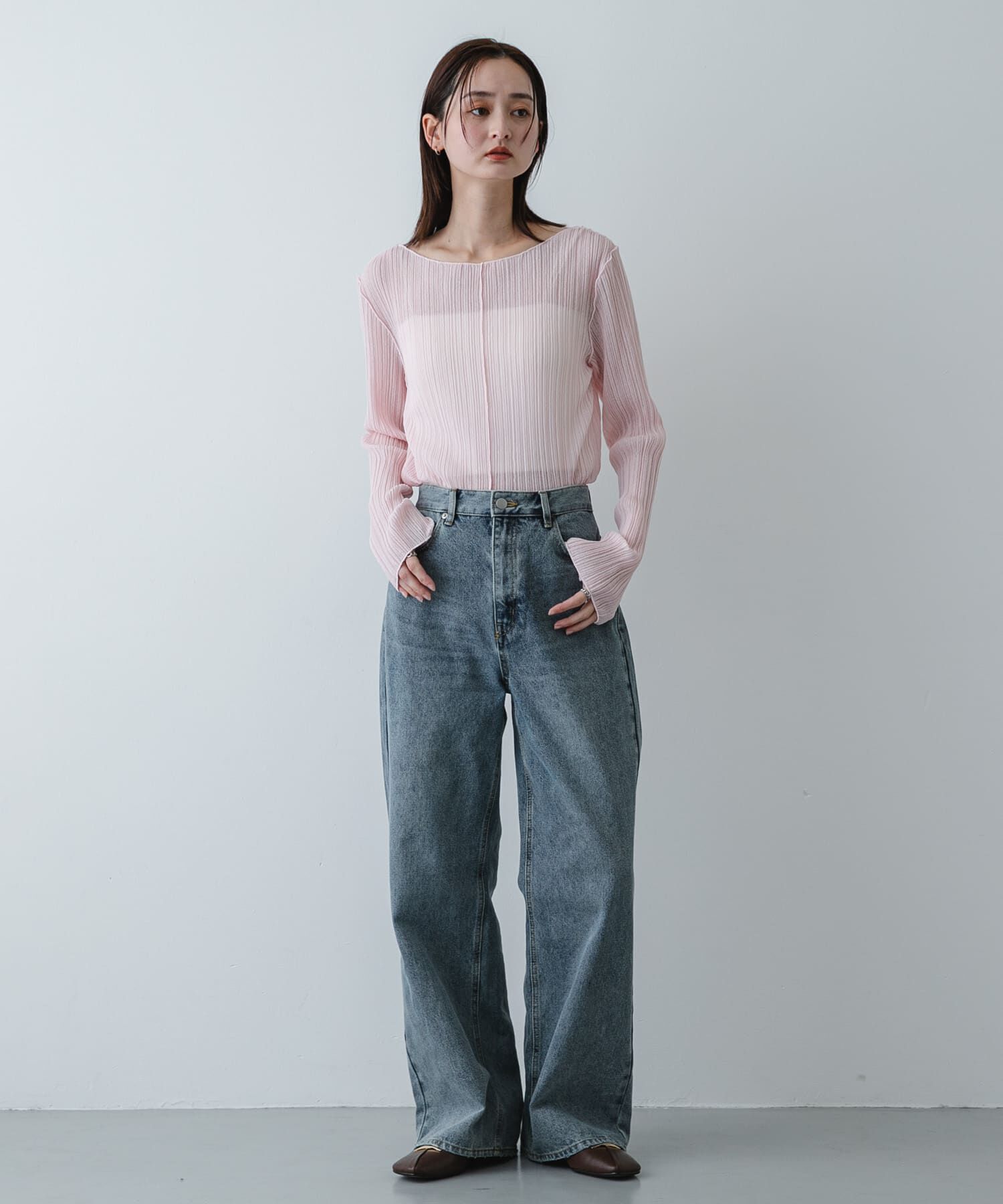 SENSE OF PLACE by URBAN RESEARCH「スラブシアープリーツトップ」|Tシャツ・カットソー|