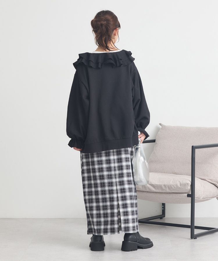 earth music&ecology「フリルカラーZipウラケブルゾン」|カーディガン|