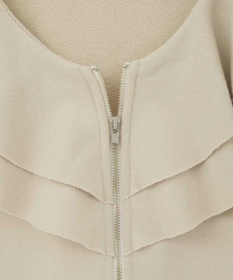 earth music&ecology「フリルカラーZipウラケブルゾン」|カーディガン|