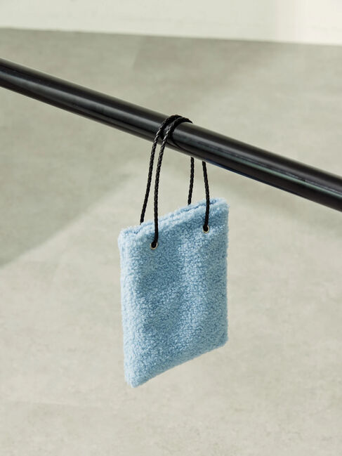  「ボアミニバック」|ハンドバッグ|ブルーグレー