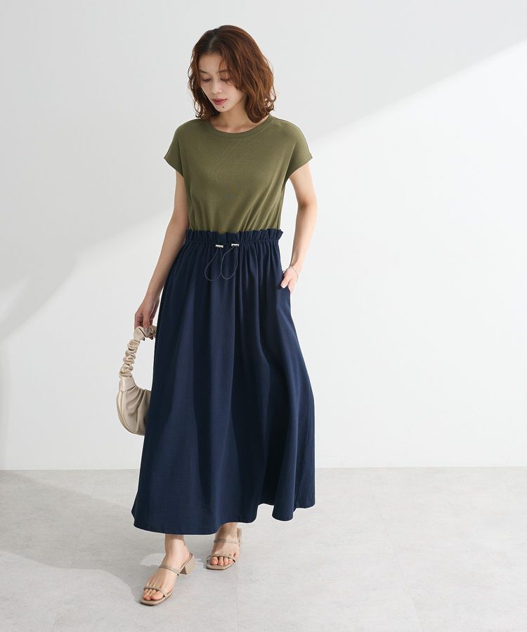 Green Parks「・SUGAR SPOONフレンチリブドッキングワンピ」|ワンピース|Khaki