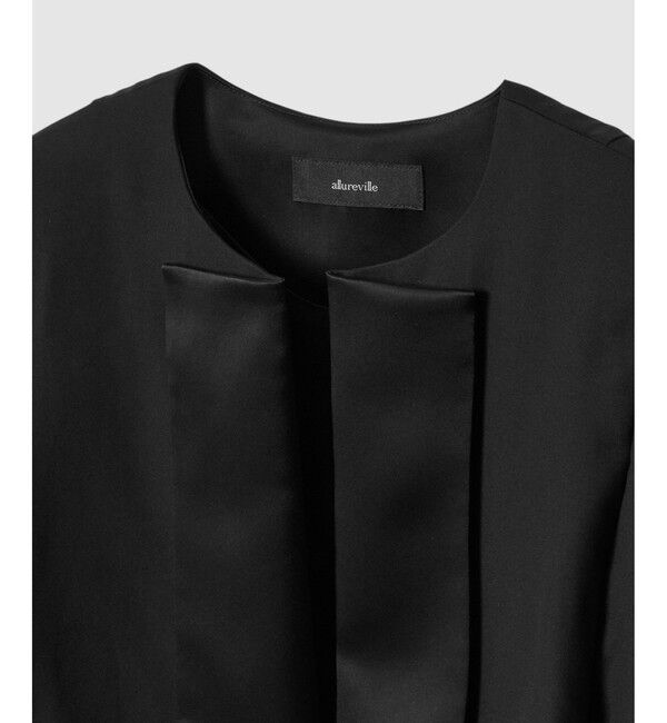 allureville「【ATELIER Line】ノーカラーボレロジャケット」|ノーカラージャケット|