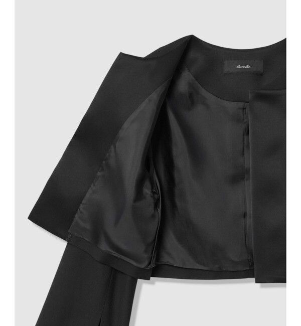 allureville「【ATELIER Line】ノーカラーボレロジャケット」|ノーカラージャケット|