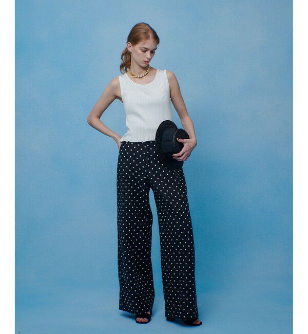 LOULOU WILLOUGHBY「【LOULOU WILLOUGHBY】ワイドリブヘムフリルタンク」|タンクトップ|