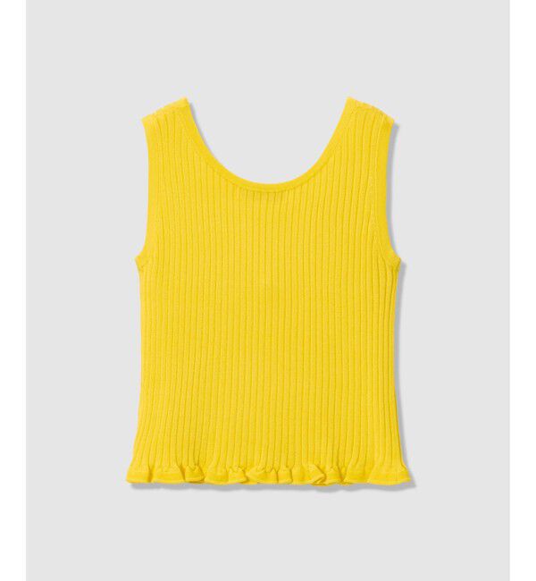 LOULOU WILLOUGHBY「【LOULOU WILLOUGHBY】ワイドリブヘムフリルタンク」|タンクトップ|