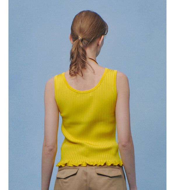 LOULOU WILLOUGHBY「【LOULOU WILLOUGHBY】ワイドリブヘムフリルタンク」|タンクトップ|