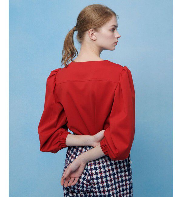 LOULOU WILLOUGHBY「【LOULOU WILLOUGHBY】モックロディレースアップマリンプルオーバー」|Tシャツ・カットソー|