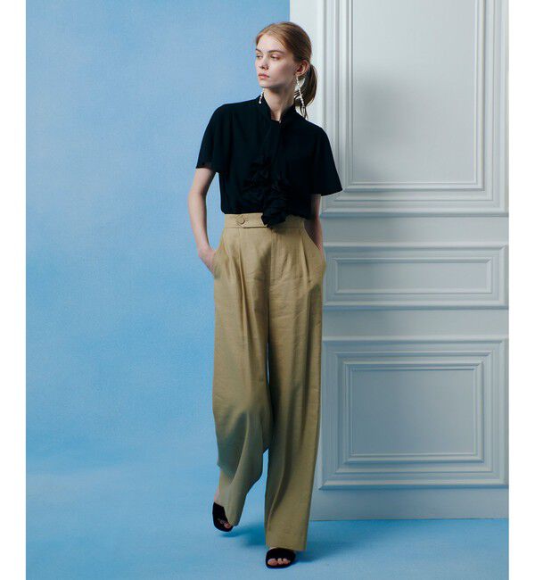 LOULOU WILLOUGHBY「【LOULOU WILLOUGHBY】ペタルフリルフレアスリーブブラウス」|シャツ・ブラウス|