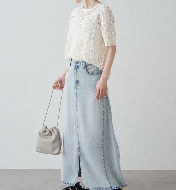  「ストレッチレースTシャツ」|プルオーバー|