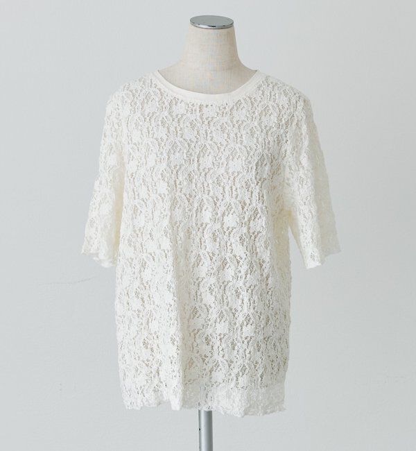  「ストレッチレースTシャツ」|プルオーバー|