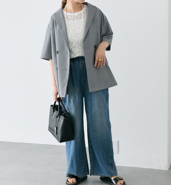  「ストレッチレースTシャツ」|プルオーバー|