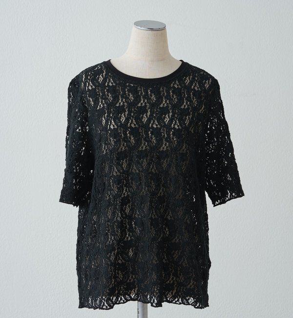  「ストレッチレースTシャツ」|プルオーバー|