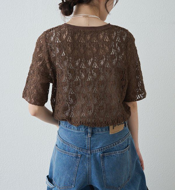  「ストレッチレースTシャツ」|プルオーバー|