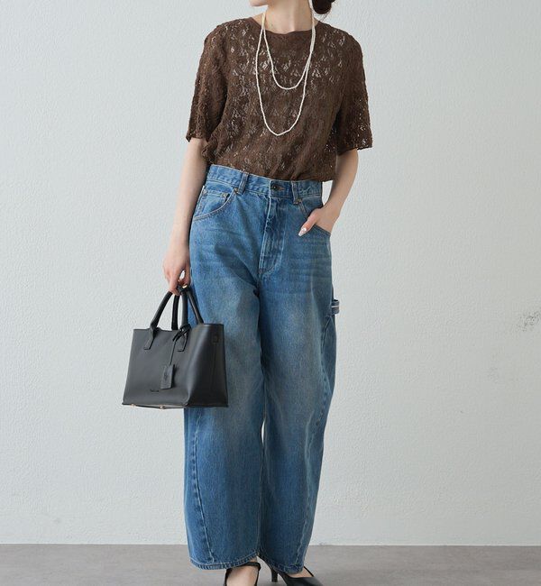  「ストレッチレースTシャツ」|プルオーバー|