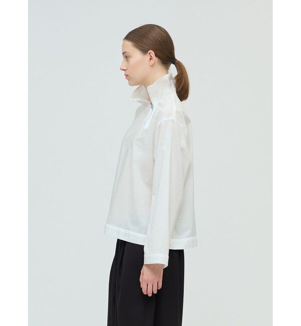 mizuiro ind「mizuiro ind ジップハイネックカラープルオーバー」|シャツ・ブラウス|