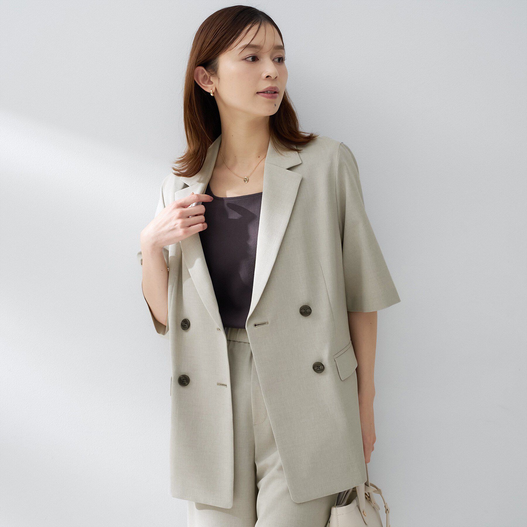 UNTITLED「ハーフスリーブジャケット」|テーラードジャケット|