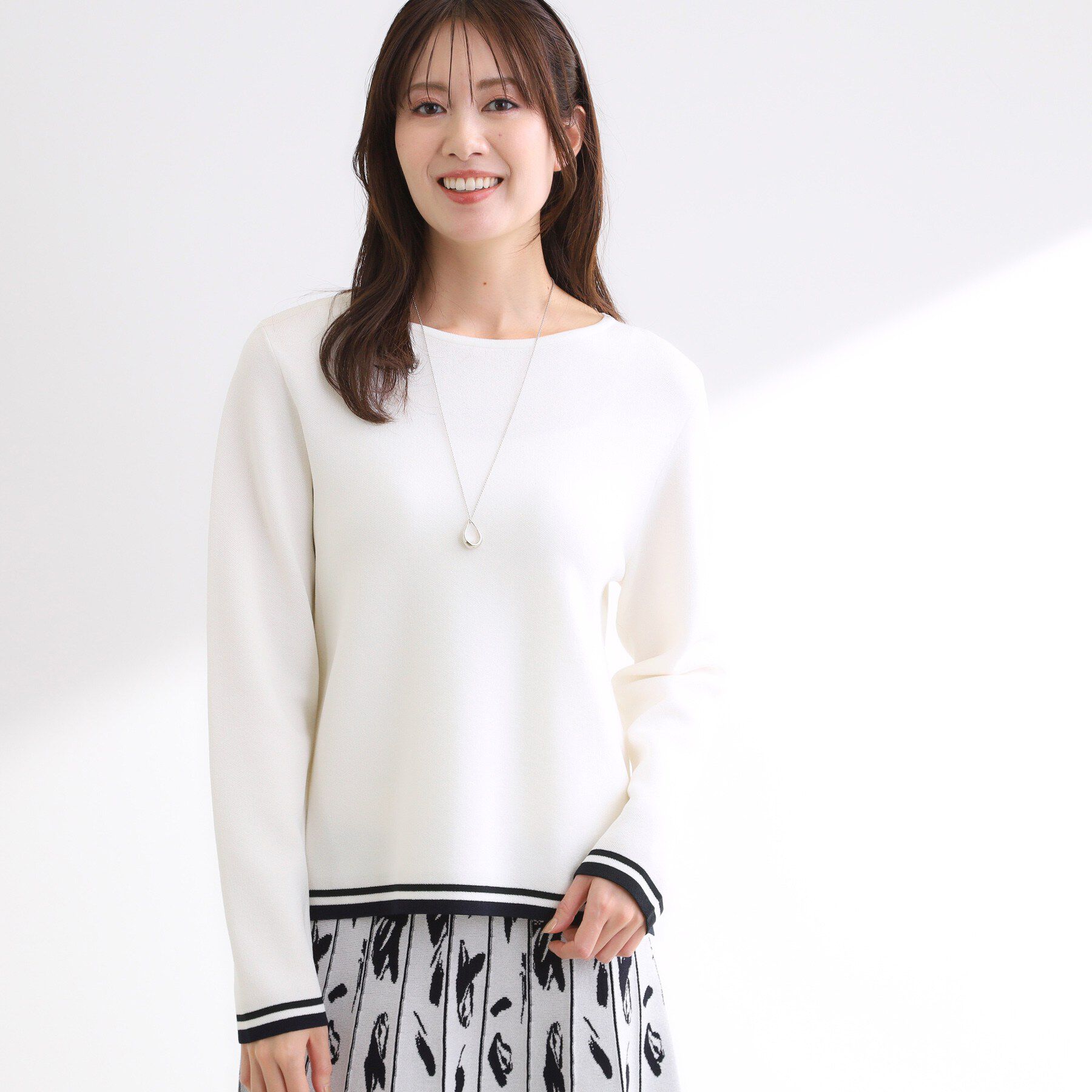 Reflect「【セットアップ可】ダブルジャカードニットプルオーバー」|ニット・セーター|