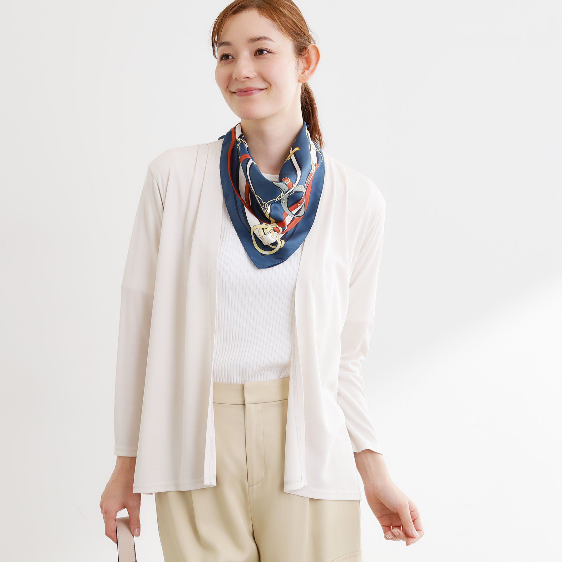 Reflect「【UVカット／接触冷感／日除け・エアコン対策に◎】ジャージカーディガン」|カーディガン|ライトベージュ(05