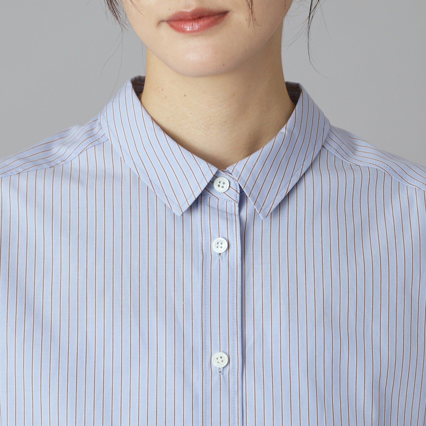 DRESSTERIOR「【毎年人気/ウォッシャブル】バックフレア ストライプシャツ」|シャツ・ブラウス|
