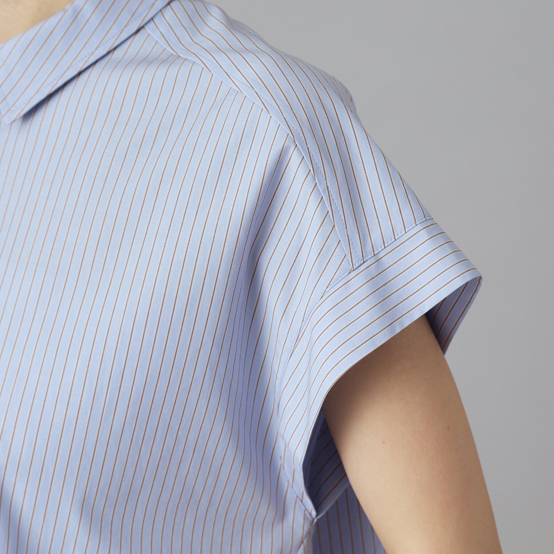 DRESSTERIOR「【毎年人気/ウォッシャブル】バックフレア ストライプシャツ」|シャツ・ブラウス|