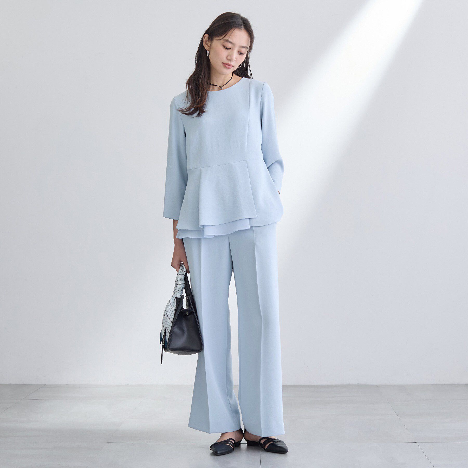 INDIVI「【洗える／UVケア／SETUP可】着る日傘ワイドパンツ」|その他|