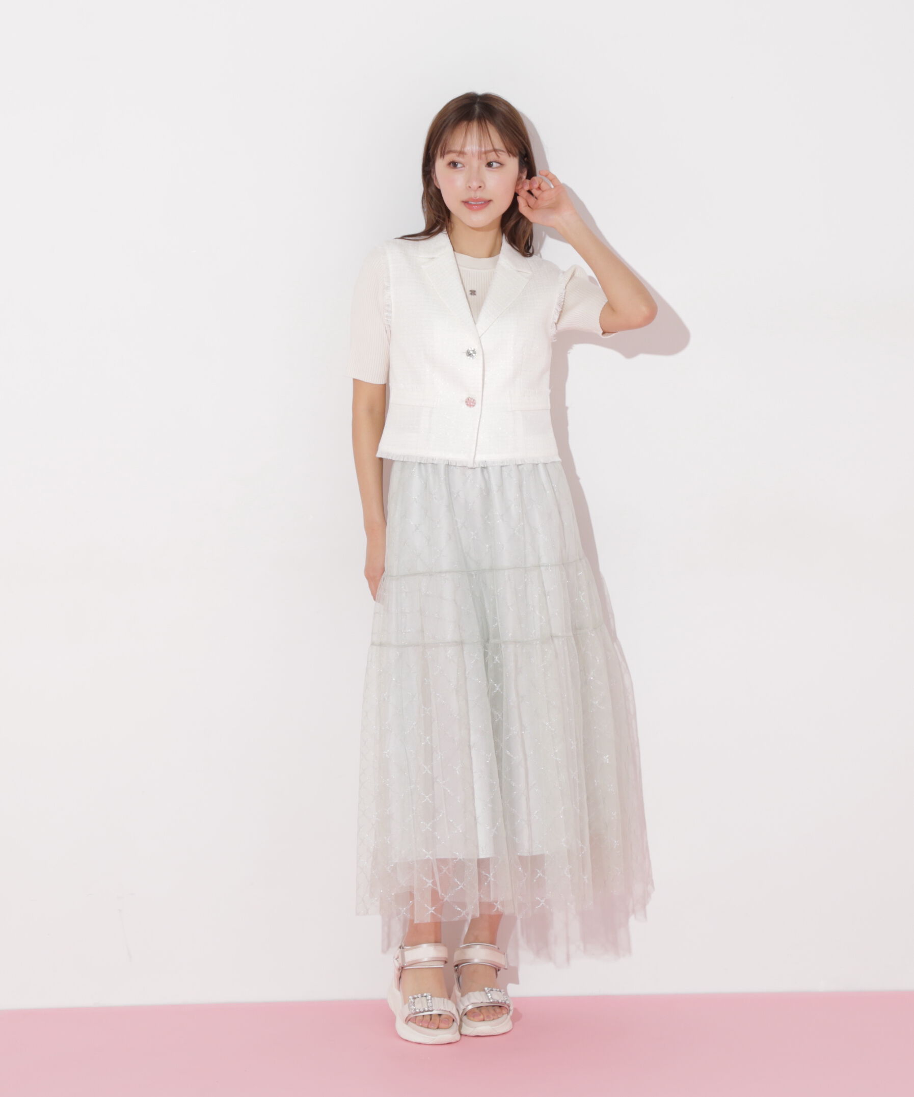  「ショート丈テーラードジレ」|その他|