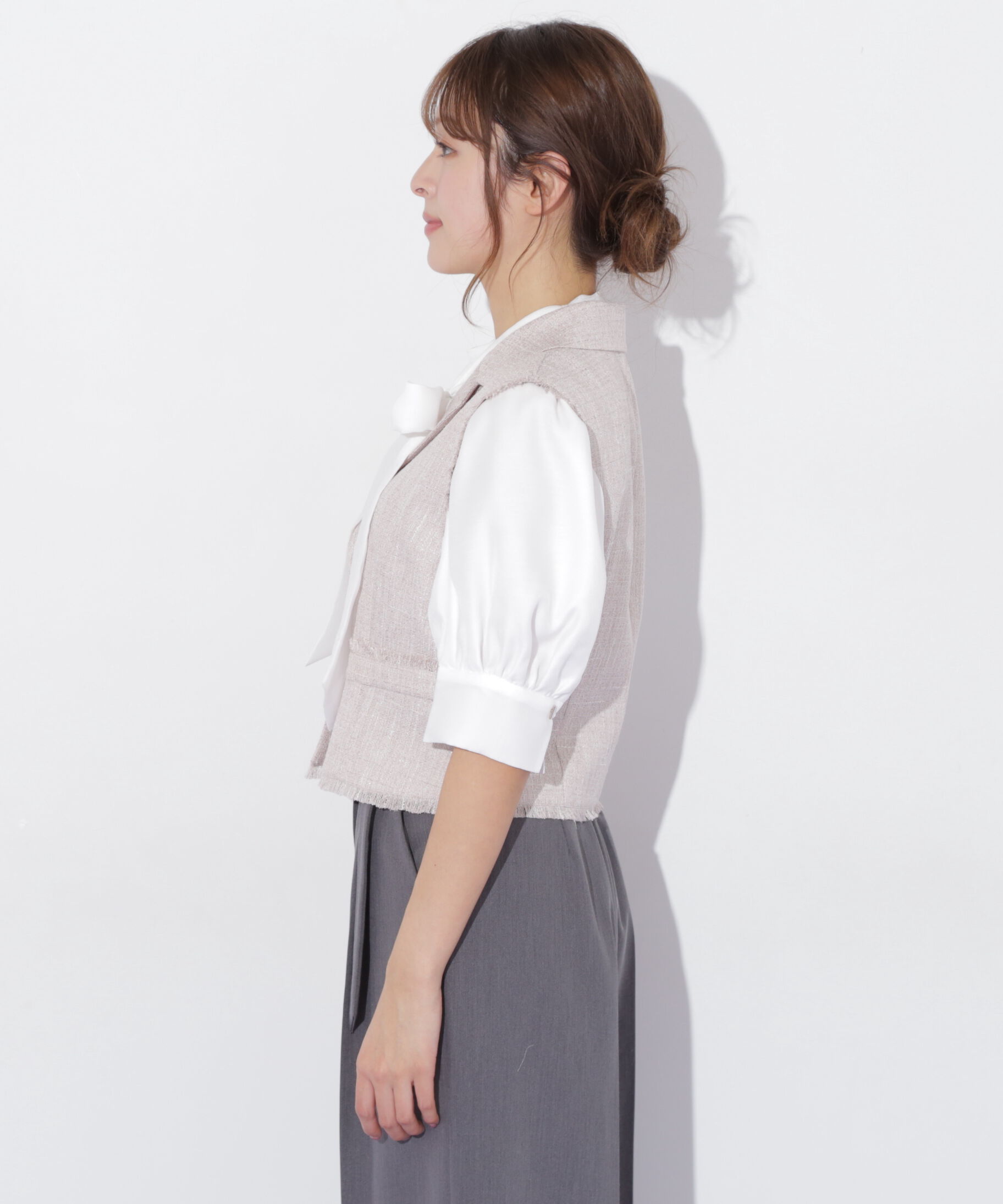  「ショート丈テーラードジレ」|その他|