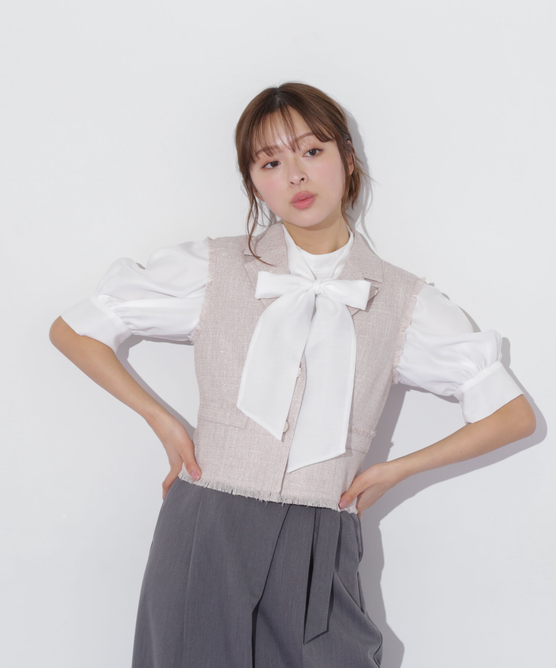  「ショート丈テーラードジレ」|その他|