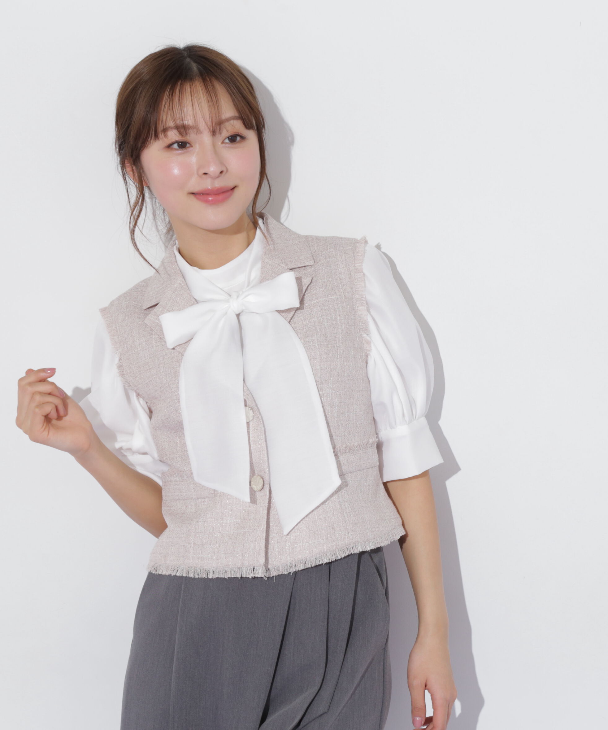  「ショート丈テーラードジレ」|その他|