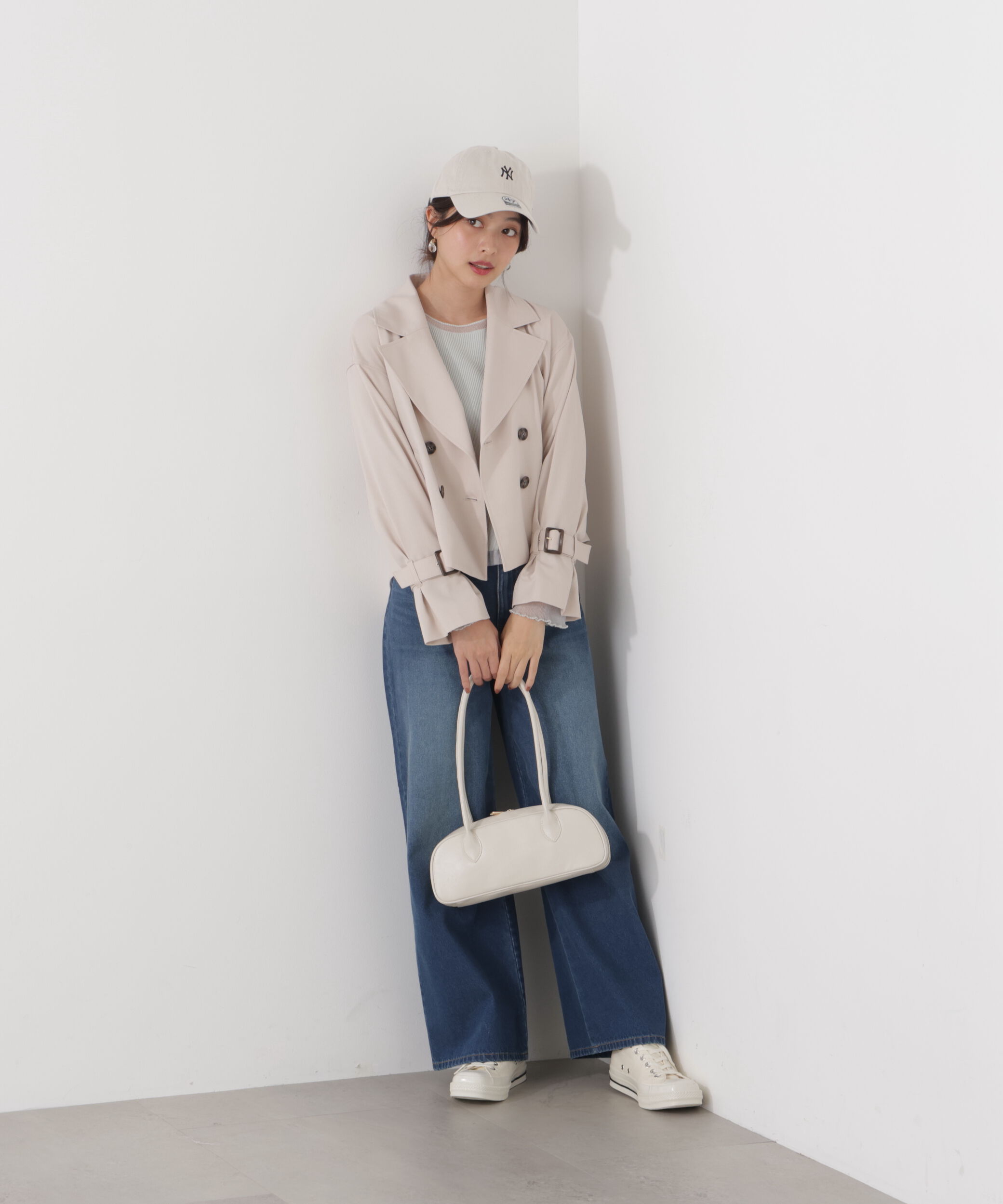 PROPORTION BODY DRESSING「部分シアーフレアスリーブニットトップス　26SS」|ニット・セーター|