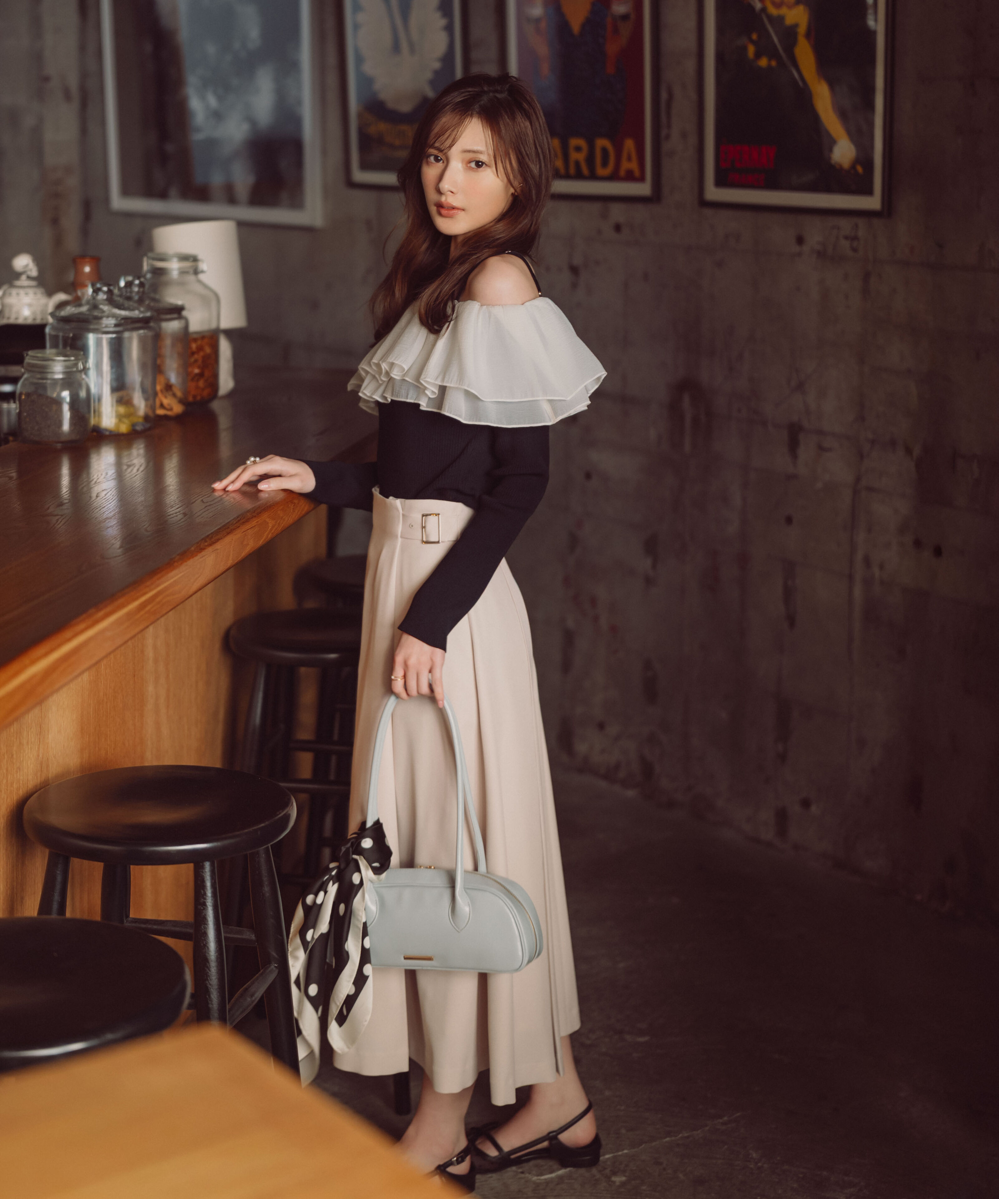 PROPORTION BODY DRESSING「〈a/mie〉フリルリブニット　26SS」|カーディガン|