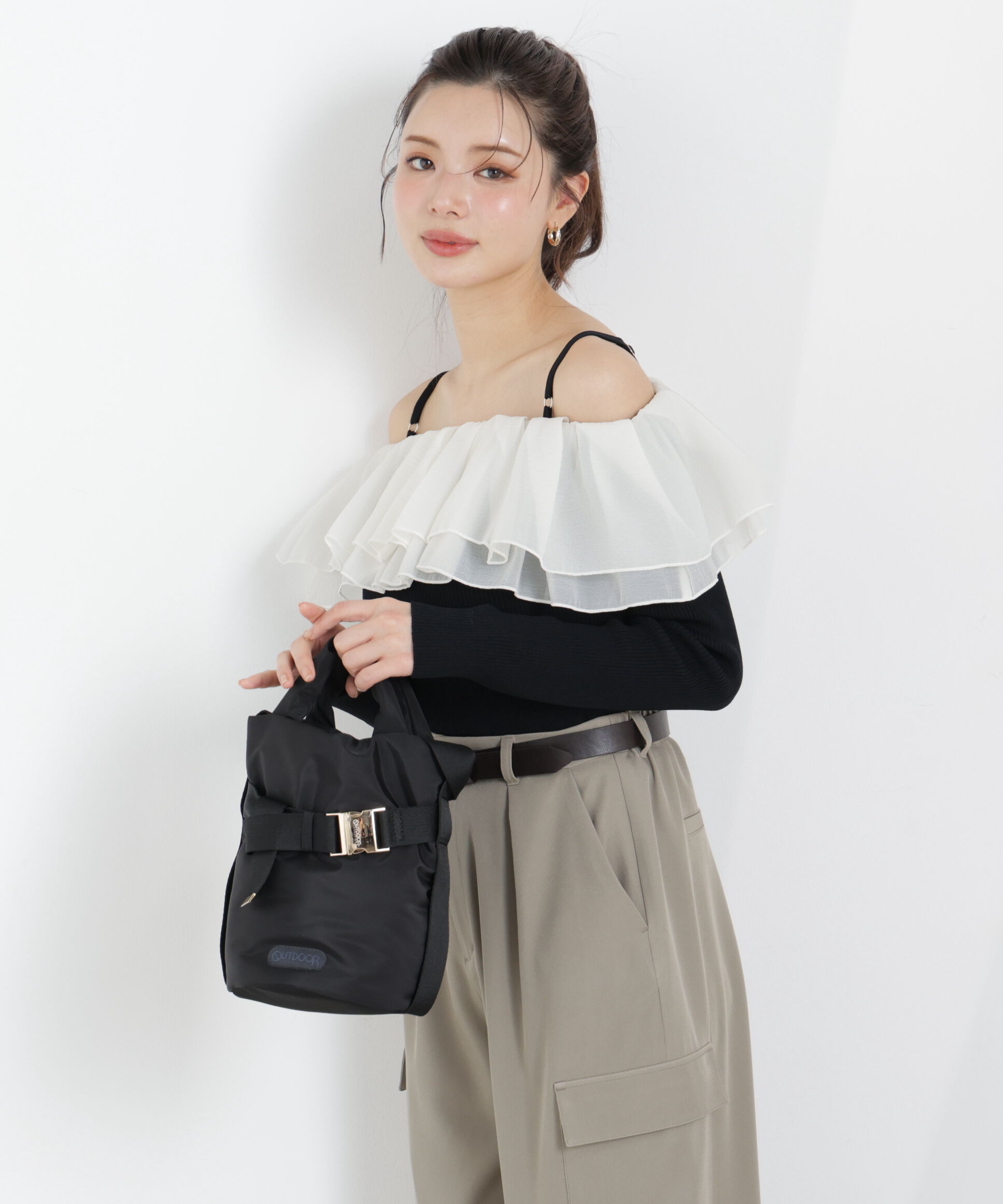 PROPORTION BODY DRESSING「〈a/mie〉フリルリブニット　26SS」|カーディガン|