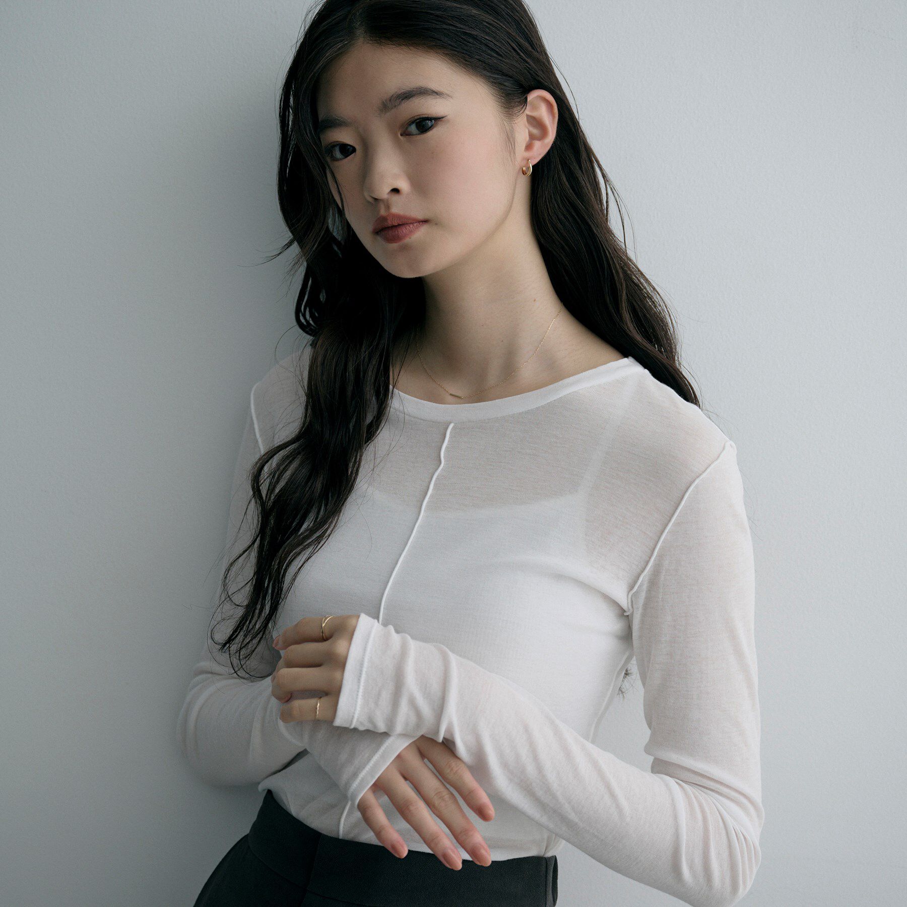 COCOSHNIK ONKITSCH「K10ドームクロスフープピアス」|ピアス|